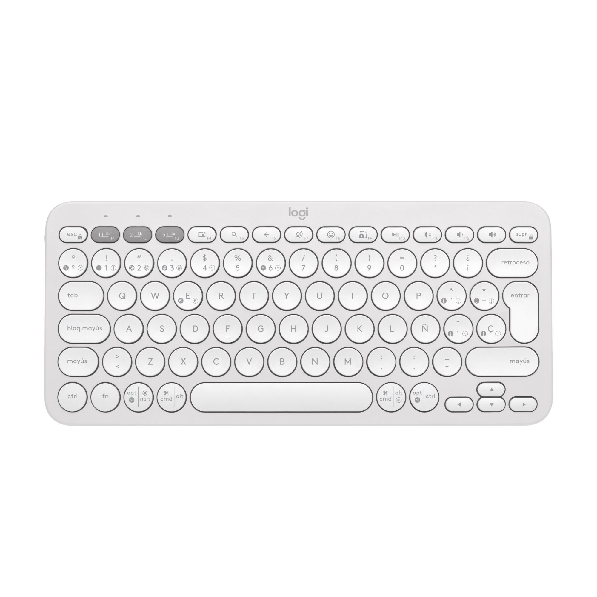 TECLADO LOGITECH PEBBLE 2 K380S BLUETOOTH/WIRELESS SP WHITE